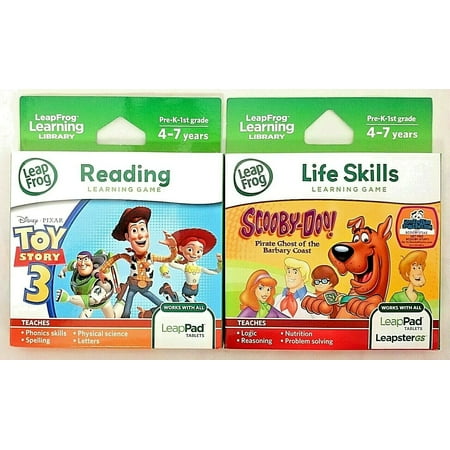 2 Pack - LeapFrog Scooby-Doo! Pirate Ghost AND Toy Story 3 Learning Games (works with LeapPad Tablets, LeapsterGS and Leapster (Best Educational Leappad Games)