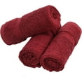 thumbnail image 5 of Luxury Hotel &  Collection, 100% Turkish Cotton 700 GSM Cloth, for Body wash, Makeup Remover & Cleaning, Baby, face, Dobby Border Soft washcloths Towel Set 13" X 13", Cranberry, Set of 6, 5 of 7