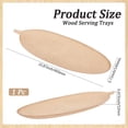 thumbnail image 2 of 16 Inch Leaf Wooden Decorative Tray Wood Serving Trays Novelty Wooden Serving Platter Blanched Almond Candle Holder Leaves Bowl, 2 of 5