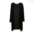 thumbnail image 2 of Lixiuxyad Lightweight Cardigan For Women, Long Sleeve Open Front Cover Up Soft Loose Knit Sweater,Black, 2 of 5