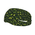 thumbnail image 2 of Uemuo Green Branch Olive Printed Sports Headbands for Men Women,Moisture Wicking Workout Headband, Sweatband Headbands,Non-slip Workout Gym Yoga Headband, 2 of 9