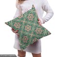 thumbnail image 4 of Ambesonne Mandala Fabric by the Yard Upholstery, Floral Eastern, 10 Yards, Jade Green Pale Pink, 4 of 4