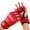 Red, variant on Unisex Half Finger Boxing Gloves for MMA, Kickboxing & Muay Thai Training - Durable Synthetic Leather with Padded Protection & Adjustable Strap