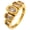 Gold Plated, variant on Women's Five Mixed-Shape Geometric CZ Rings Stainless Steel Clear Cubic Zirconia In Chunky Bezel Setting, Unique Band, Heavy Statement Jewelry Silver Plated Size 6
