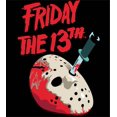 thumbnail image 2 of Friday the 13th Bloody Hockey Mask Men's Black Graphic Sleep Pajama Shorts-XL, 2 of 4