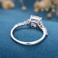 thumbnail image 4 of Silvago Jewel White Gold Over 14K Silver Diamond Rings - Cushion Cut Excellent 1.6 Ct Diamond Rings For Women's - Solitaire with Accents Engagement Wedding Ring - Classic Anniversary Solitaire Ring, 4 of 8