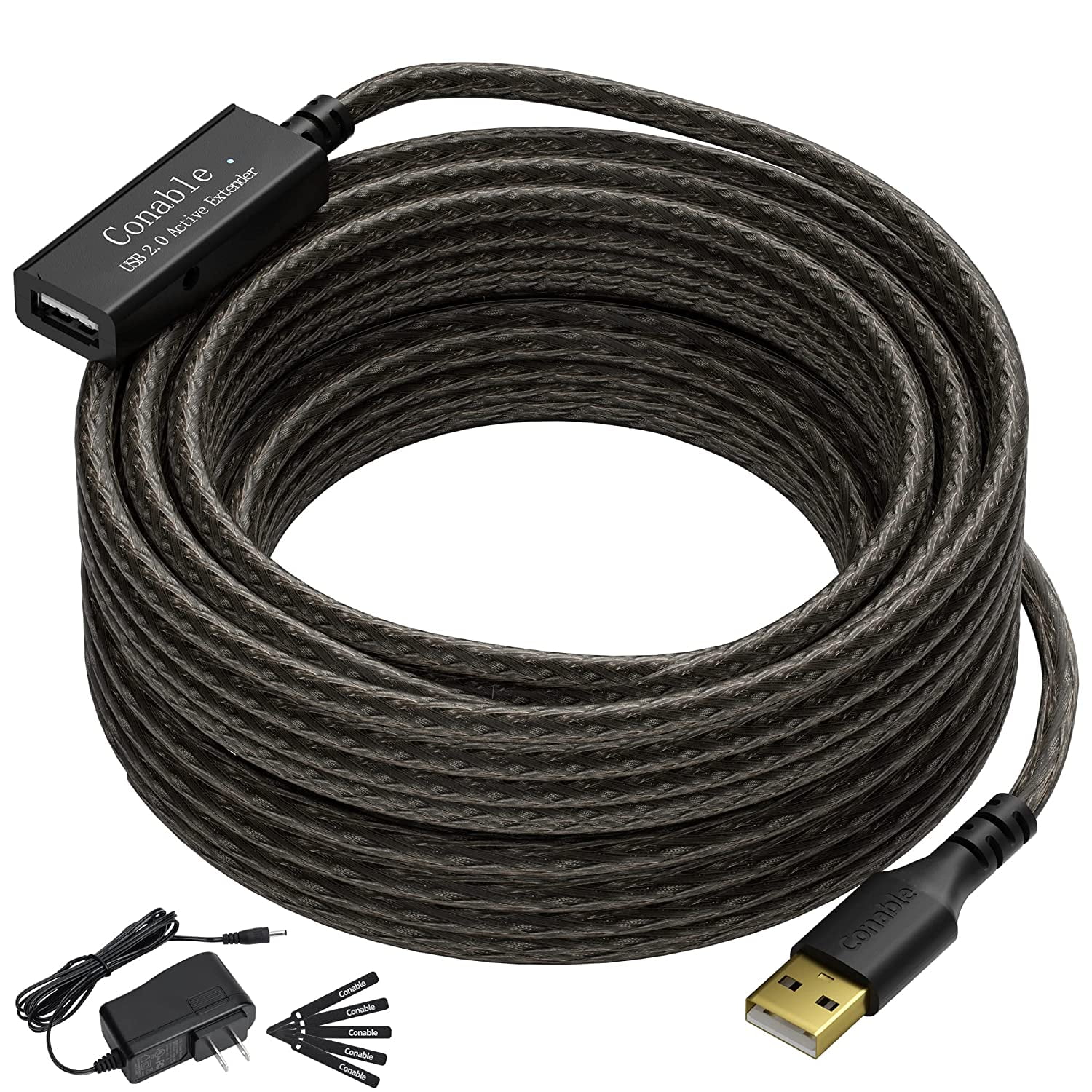 Long Active USB Extension Cable 50 Feet, 22AWG USB 2.0 TypeA Male to