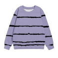 thumbnail image 4 of GigrtiJin Girls Oversized Striped Sweatshirt Kids Round Neck Long Sleeves Fashion Loose Top Comfy Casual Pullover Blouse, 4 of 5