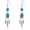 A01-Feather, variant on Western Cowgirl Boots Earrings for Women Sterling Silver Cowboy Texas Boot Drop Earrings Turquoise Western Cowboy Jewelry for Women