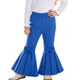 thumbnail image 2 of Girls Fashion Bowknot Flared Trousers Solid Casual Pants, 2 of 9