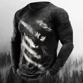 thumbnail image 3 of Camiseta holgada de cuello redondo vintage para hombre, jerséis para hombre, tops sociales, ropa divertida a granel, talla XL, S, sudaderas 2024 de alta calidad, 3 of 4