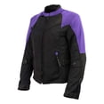 thumbnail image 5 of Milwaukee Leather Women's Be Cool Black/Purple Textile Motorcycle Jacket w/ CE Armor - MPL22701 3X-Large, 5 of 7