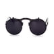 thumbnail image 2 of Round Polarized Coating Mirror Sunglasses Metal Frame Antique Up Sunglasses for Men and Women(Black Frame and Black Lens C2), 2 of 3