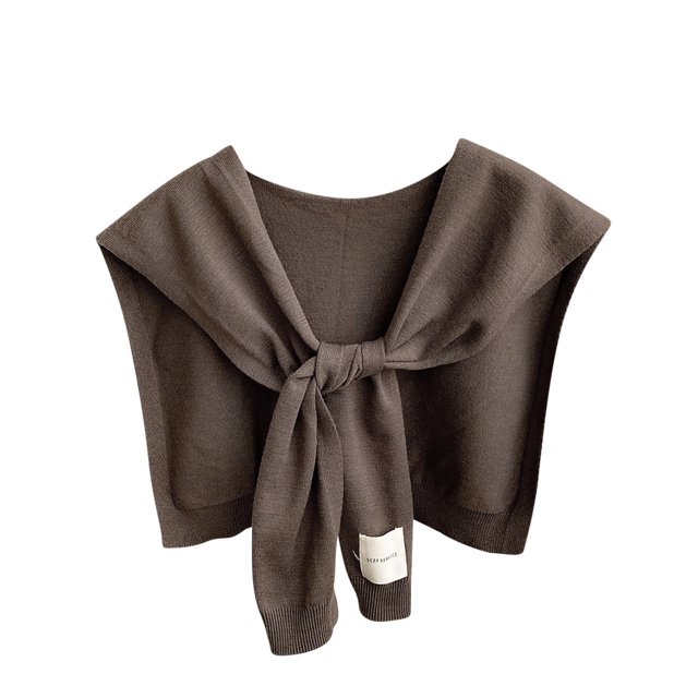 Bufandas de mujer de color liso de punto para exteriores, chal de invierno con cuello falso, bufanda decorativa Kangshi para el regazo y los hombros, bufanda para mujer