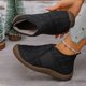 thumbnail image 3 of Xucatan Women's Puffy Low Booties, Slip On Winter Snow Boots with Fleece Lining & Memory Foam, Lightweight Warm Indoor Outdoor Shoes Gift, 3 of 8