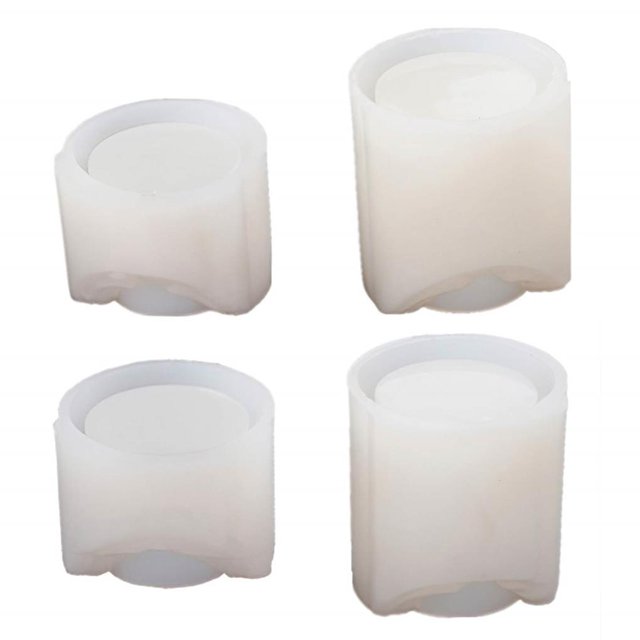 Moldes Para Portavelas, Cilindro No Tóxico, Molde De Silicona, Bandejas Reutilizables Para Hacer Bandejas, Contenedor De Silicona Ecológico, Modelo De Fabricación Para Portavelas, Regalo Diy 4 Uds. sonducket HA012819-00