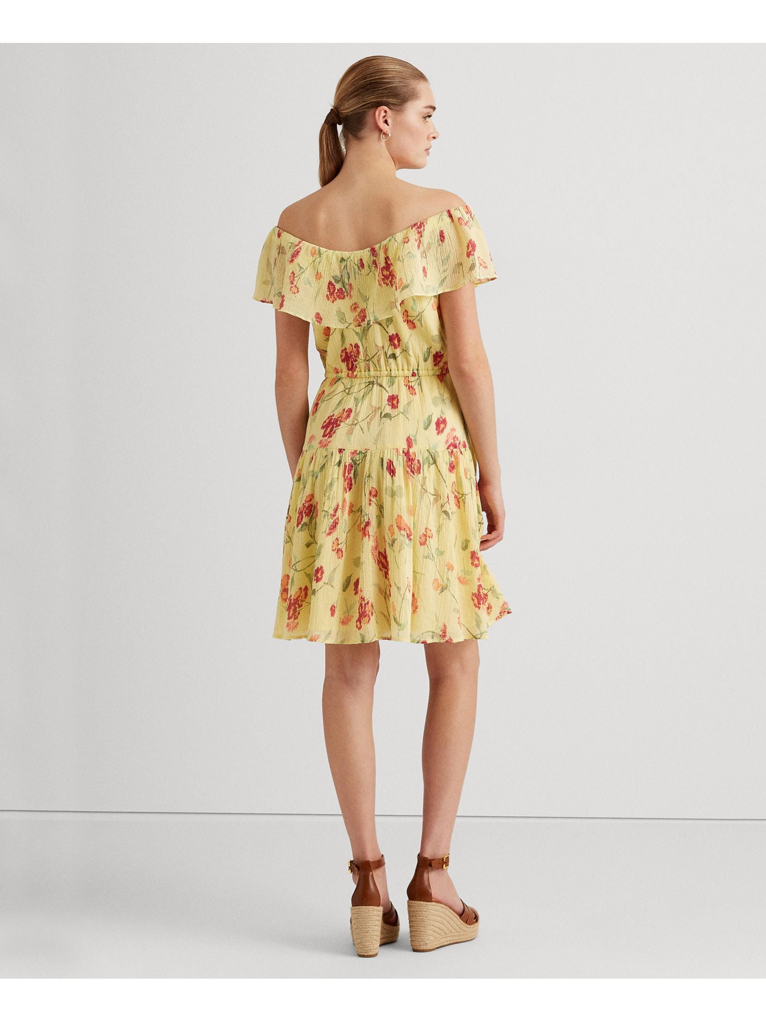 ローレン american sleeve flare dress　ワンピース LOUREN AMERICAN SLEEVE FLARE DRESS BLACK
