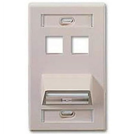 UPC: 0078477962565 | Leviton 40807-B2I 8 Port Quickport Wall Plate with 4 Angled Ports