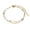 Gold E, variant on Stackable Gold Stainless Steel Initials Double Chain Bracelet for Women, 17-22 cm, Gold M