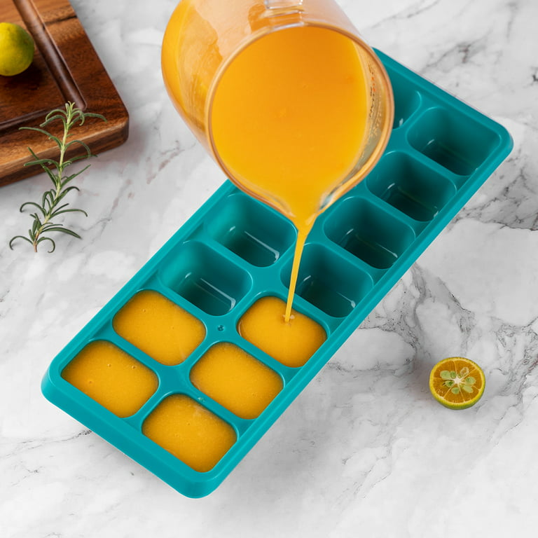 Farfi Ice Cube Tray Reusable Heat Resistant DIY Pineapple Coconut Tree  Style Silicone Mold Ice Ball Maker for Kitchen (Yellow) 