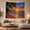 Beach Sunset, variant on Tropical Beach Sunset with Hammock Between Palm Trees, Serene Coastal Wall Art for Beach Lovers, Nature Inspired Decor Housewarming Gift Tapestry Wall Hanging for Bedroom, Living Room