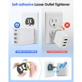 thumbnail image 5 of volport Loose Outlet Plug Fix, 6Pcs Adhesive Snug Insert for Falling Out Wall Electrical Socket, Power Outlet Tightener Compatible with Charger/ Hair Dryer/ Hand Blender/ Extender/ Adapter/ Timer, 5 of 7