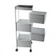 thumbnail image 2 of Estante de Almacenamiento Giratorio Sincero de Metal con Ruedas Cuadrado Blanco 4 Pisos, 2 of 10