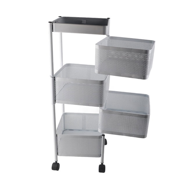 Landmark Storage Rack,Kitchen Storage Rotatable Rack Fruit Vegetable Basket Rotating Rack Metal Revolving Basket Rapid Response