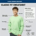thumbnail image 5 of Tultex Men’s Crewneck Long Sleeve Sweatshirt, 80/20 Cotton/Polyester Fleece Winter Sweater (Black+White 2PCS, XL), 5 of 7