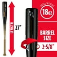 thumbnail image 3 of Franklin Sports Youth Baseball Bat - Heist Kids Baseball Bats for Ages 8 - 12 - 2 5/8" Inch Big Barrel Kids Metal Bat - Youth Drop -9 Aluminum Bats - USA Baseball - 27" Inch / 18oz. - Black Heist 900, 3 of 13