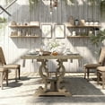 thumbnail image 2 of Furniture of America Aggate Solid Wood Dining Table in Rustic Natural Tone, 2 of 5