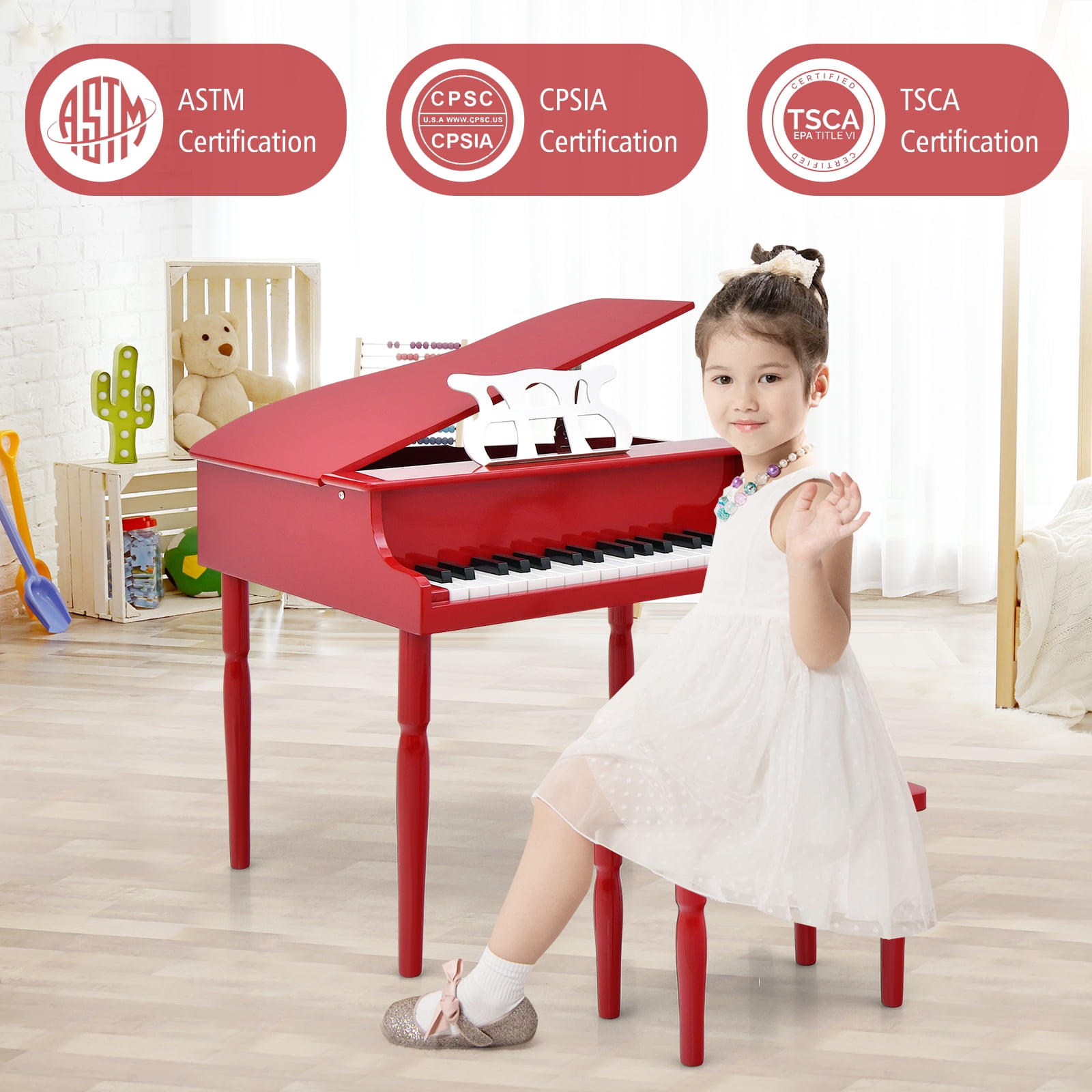 Goplus wood toy grand piano hot sale