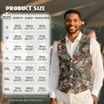 thumbnail image 7 of Yuyamidu Camo Hunting Men's Slim Fit Suit Vest Waistcoat with 3 Pockets for Business Formal Wedding Prom Brown Oak Casual Tuxedo Wear Size M, 7 of 7