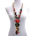 thumbnail image 4 of Eease Boho Wood Beaded Statement Necklace for Women (Mixed Color), 4 of 6
