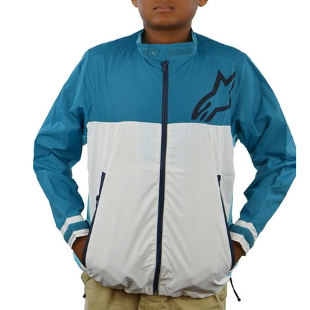 Windbreaker Motorcycle - Alpinestars ORIGAMI Boys Jacket Polyester Windbreaker, Teal