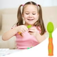 thumbnail image 3 of Relocy toddler Rice Spoon Soup Spoon Training Spoon Gn1 Orange Green on Sale Clearance! 1X Cutlery 5.07*0.78*0.78In, Tableware Weight: 0.05Lb, 3 of 3