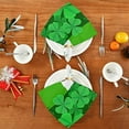 thumbnail image 4 of Dreamtimes St Patrick's Day Clover Cloth Napkins Set of 1, Oversized Washable Reusable Polyester Dinner Table Napkins for Family, Restaurant, Party Decor, 20"x 20", 4 of 7