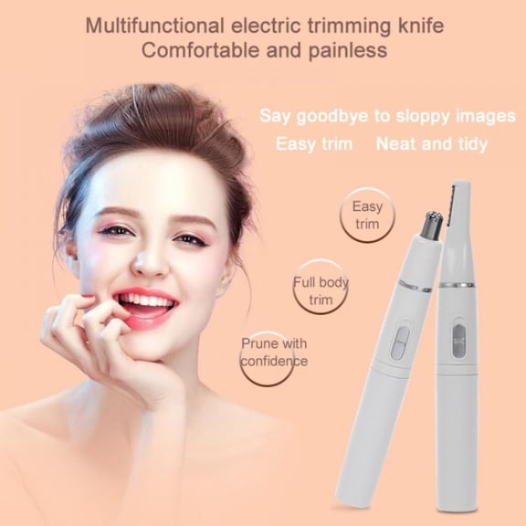 FACEGA 2-in-1 Rechargeable Eyebrow and Nose Hair Trimmer for Women and Men,Precision Nose Clippers Ear Eyebrow Nose Hair Removal Grooming Kit (Green)