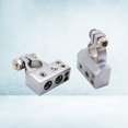 thumbnail image 2 of Car Battery Terminal Connector Positive Negative Car Battery Post Clamp for Car Auto Caravan Marine Boat Motorhome (Silver), 2 of 8