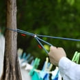 thumbnail image 4 of Tignapoo Portable 5m Outdoor Clothesline - Blue, High Strength Polyester with 600kg Capacity, Adjustable Length, Rust-resistant Hooks, Ideal for Travel, Camping, and Home Use, 4 of 6