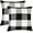 Black and White, variant on Pack of 2 Retro Checkers Plaids Polyester Linen Soft Decorative Throw Pillow Covers Home Decor Cushion Case for Sofa Bedroom-Yellow and White-12''x20''-Yellow and White