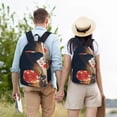thumbnail image 4 of Fotbe Poker Chips Printed Canvas Daypack - Stylish and Durable Vintage Compact Backpack - Class, Work, Travel, or Laptop Bookbag,Organized Compartments-Small, 4 of 5