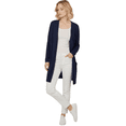 thumbnail image 3 of Yemak Women's Long Sleeve Open-Front Knitted Cardigan Sweater with Pockets HK8220-NAV-ML-BD, 3 of 4