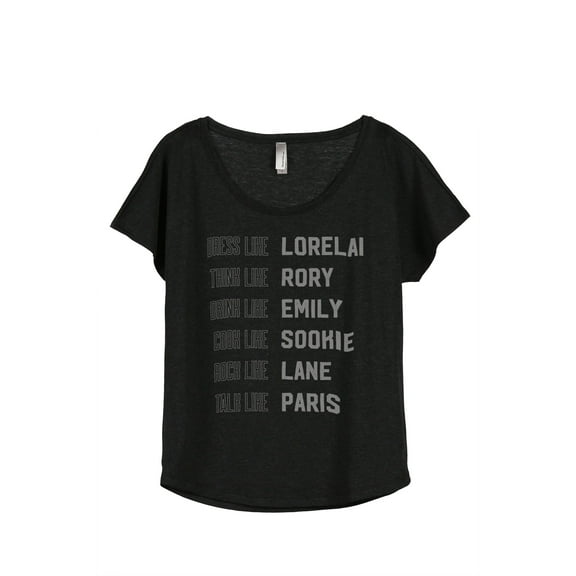 Thread Tank Be Like Gilmore Girl Women's Relaxed Slouchy Dolman T-Shirt Tee Heather Black Medium