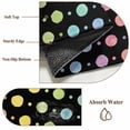 thumbnail image 6 of Colorful Polka Dot Area Rugs 6'x9', Washable Small Throw Rugs for Kitchen Dining room, Cartoon Watercolor Geometric Black Indoor Outdoor Rug Non-Slip Low Pile Carpet Runner Reversible Floor Mats, 6 of 8