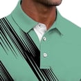 thumbnail image 4 of Dolkfu Short Sleeve Shirts&nbsp;for Men Button Collared Refreshing Green Tops Patchwork Modern Minimalist Polos Green,Xxxl, 4 of 5