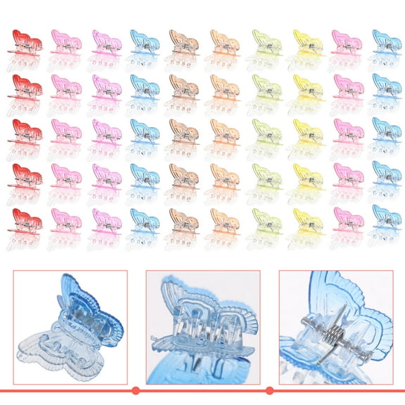 Supvox 50pcs Hair Modification Hair Claw Clips Small Hair Claw Clips for Girls and Women