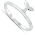 thumbnail image 4 of Whale Mermaid Tail Strength Power Ring .925 Sterling Silver Band Jewelry Female Male Unisex Size 9, 4 of 4