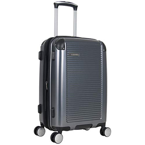 Gunmetal BEN SHERMAN Norwich Luggage Collection Lightweight Hardside PET Expandable 8-Wheel Spinner Travel Suitcase Bag 20-Inch Carry-On 