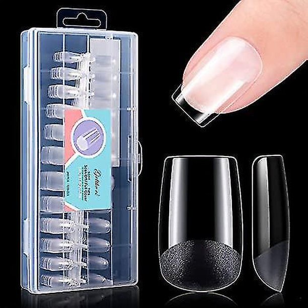 Juego completo de punta de uñas con 240 geles suaves para remojar la extensión de las uñas, Talla 12